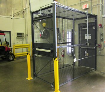 Driver Building Access Cage for controlling movement of warehouse visitors