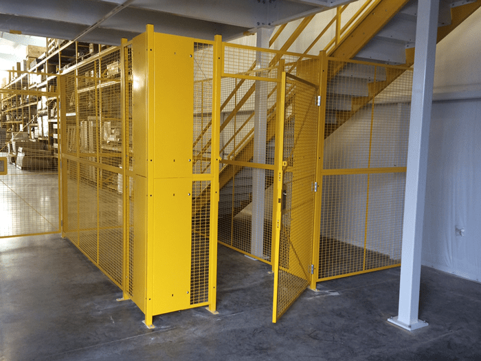 Security Cage Under Mezzanine