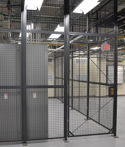 WireCrafters Wire Mesh Partition Storage Cage with Hinged Door