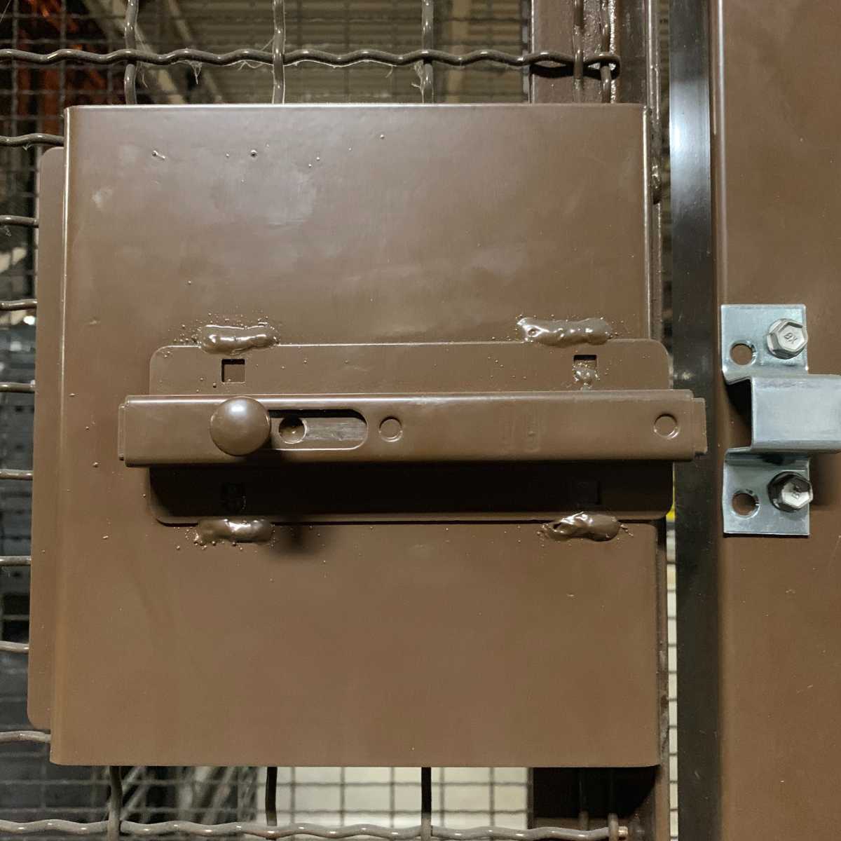 brown sliding door lock