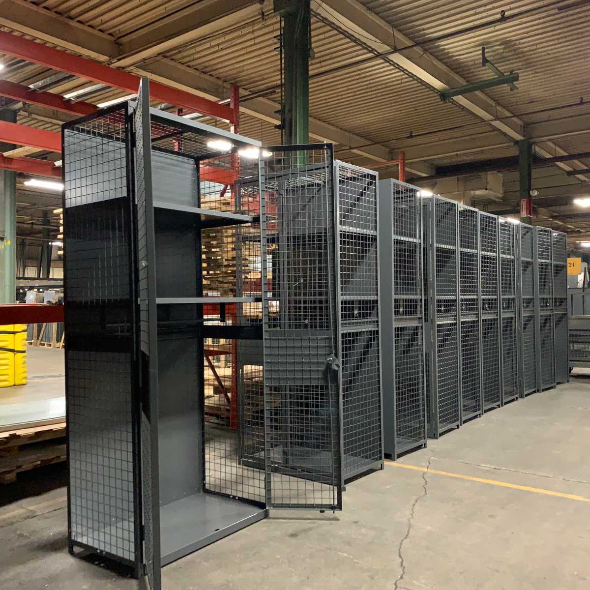 military wire mesh storage lockers